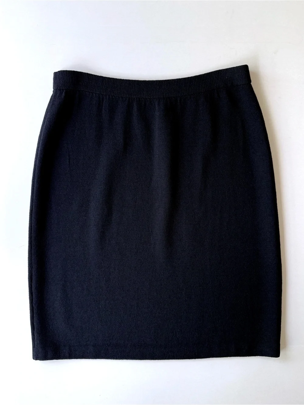 St. John Basics Classic Black Knit Pencil Skirt Size 10